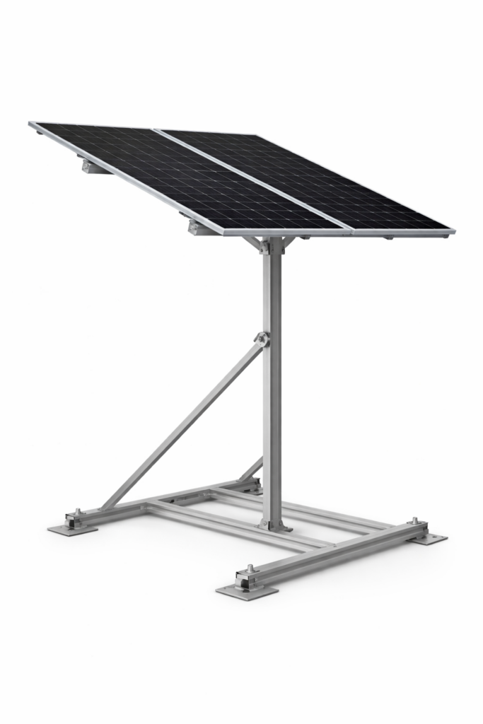 solar panel on adjustable stand